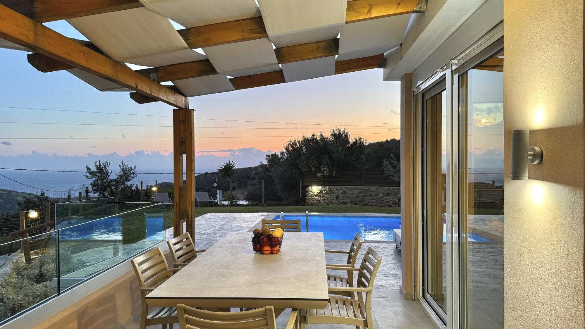 Villa Michael Triopetra Private Villa, Private Swimming Pool, Garden, Panoramic Sunset Exterior foto